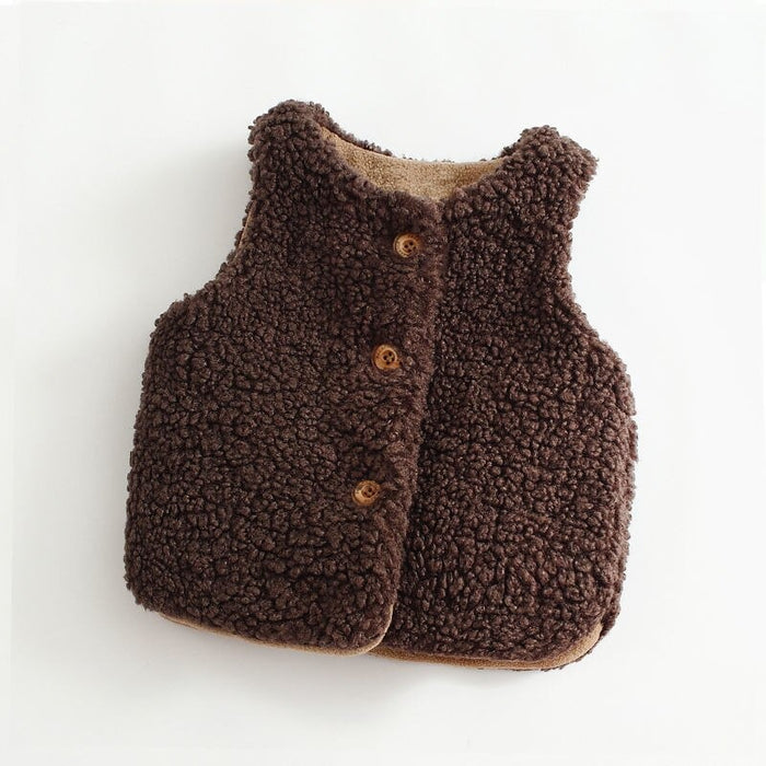 Winter Baby Hooded Knitted Vest Coat