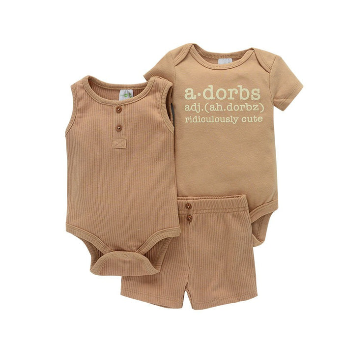 2Pcs Bodysuit And Pants Outfit Set