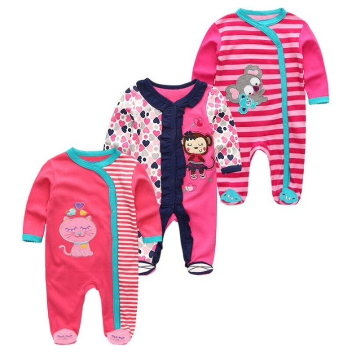 3Pcs Rompers Jumpsuit Set For Infant