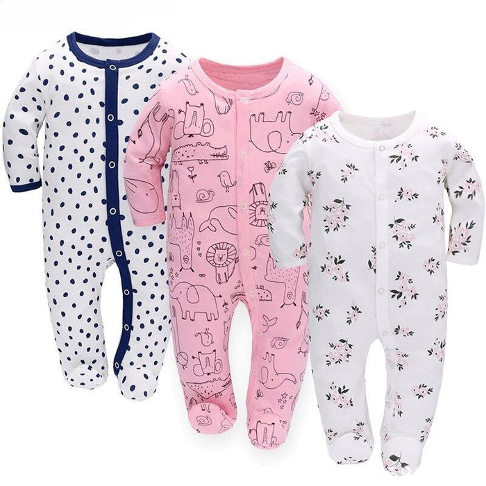 Pure Cotton Long Sleeve Baby Bodysuits