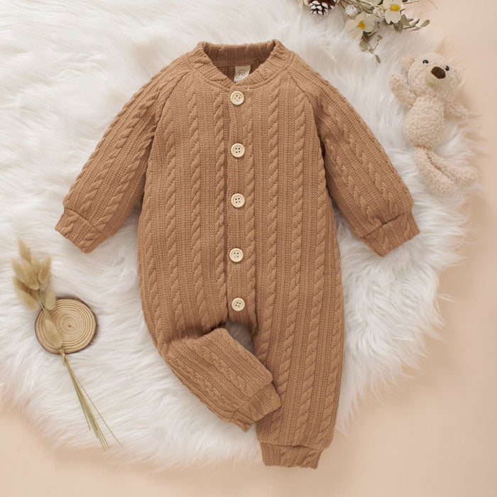 Winter Baby Knitted Romper Set