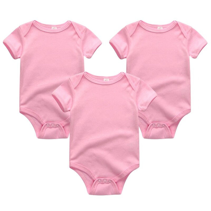 3Pcs Cotton Unisex Baby Rompers Set