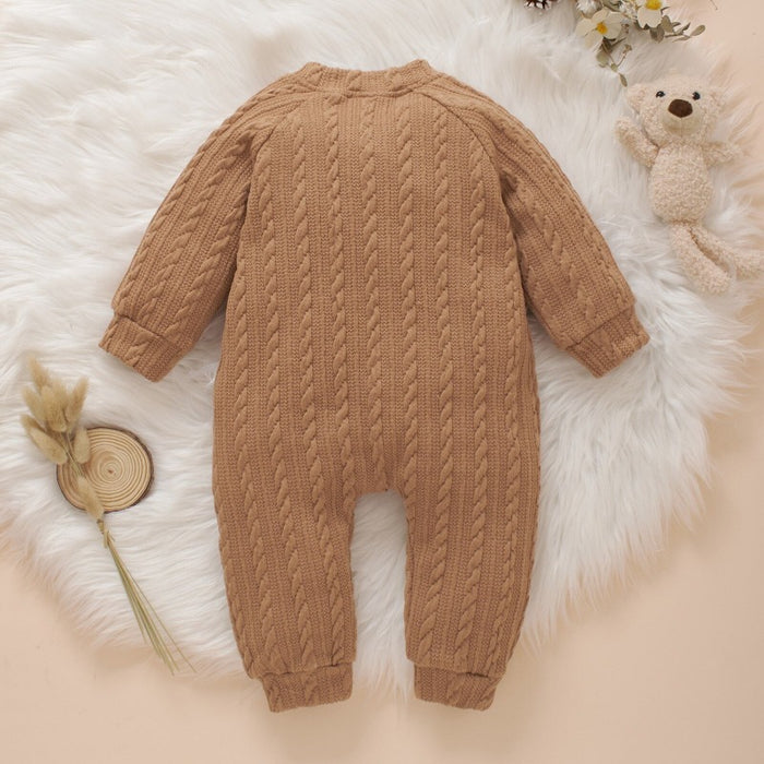 Winter Baby Knitted Romper Set