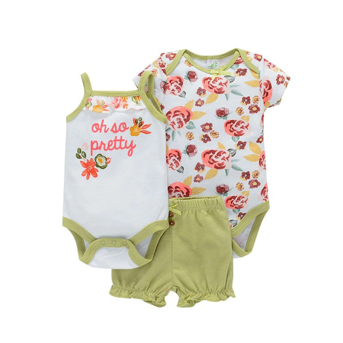 2Pcs Bodysuit And Pants Outfit Set