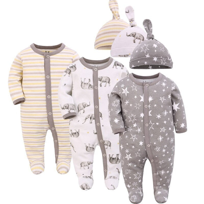 Newborn Romper With Hat Baby Clothes Set