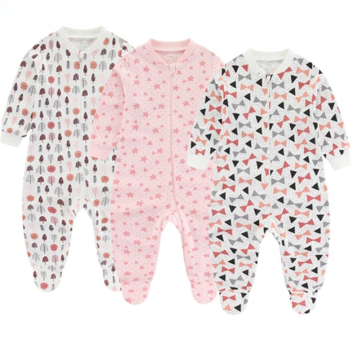 3pcs Newborn Baby Long Sleeves Jumpsuit Set