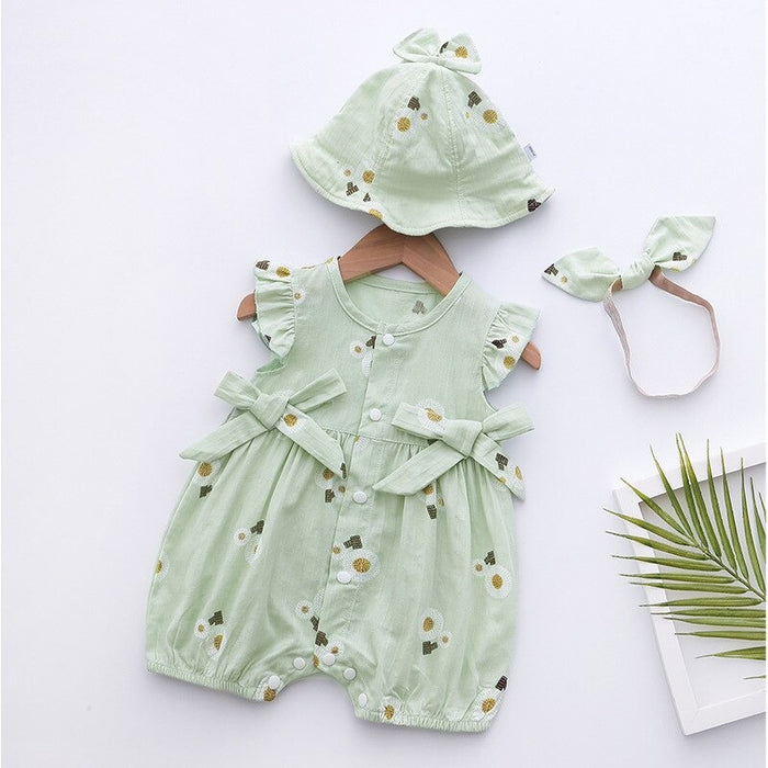 3 Piece Set Romper For Newborn Girl Babies