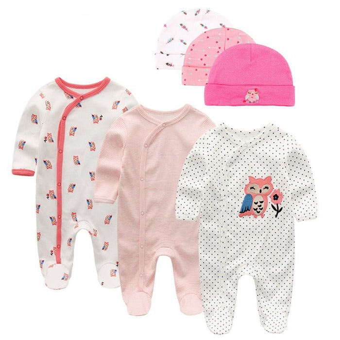 Newborn Romper With Hat Baby Clothes Set