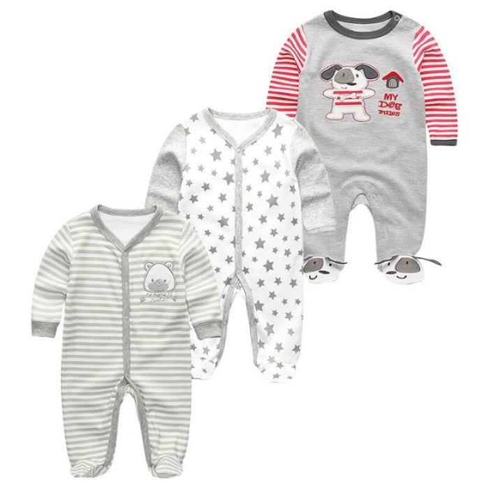 3Pcs Infant Rompers Jumpsuit Set