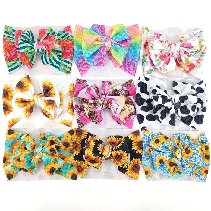 9-Piece Of Baby Girl Floral Headband