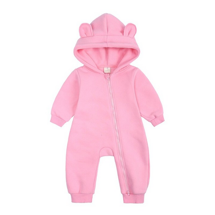 Baby Zipper Romper With Cartoon Ear