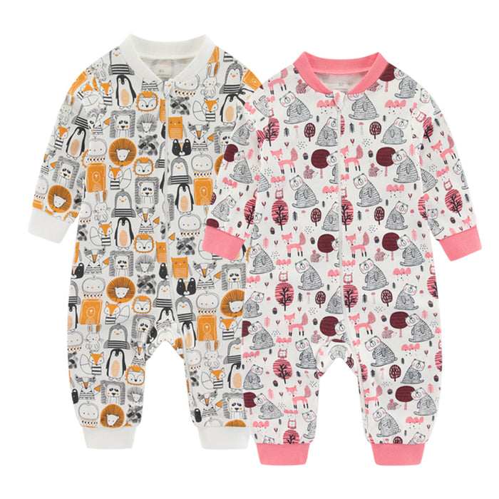 2 Pcs Baby Printed Romper Set