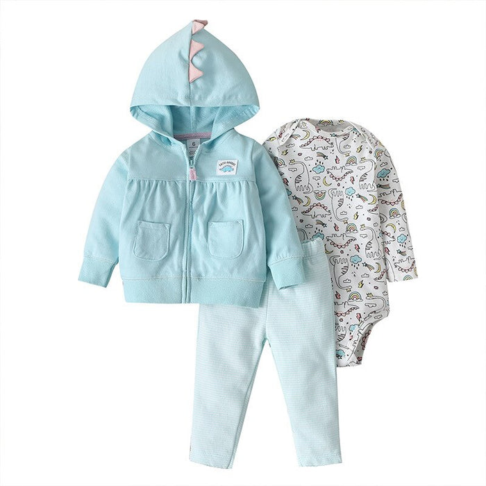 3Pcs Baby Girl Clothes Jumpsuit Set