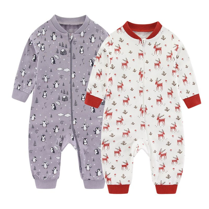 2Pcs Baby Christmas Romper Set