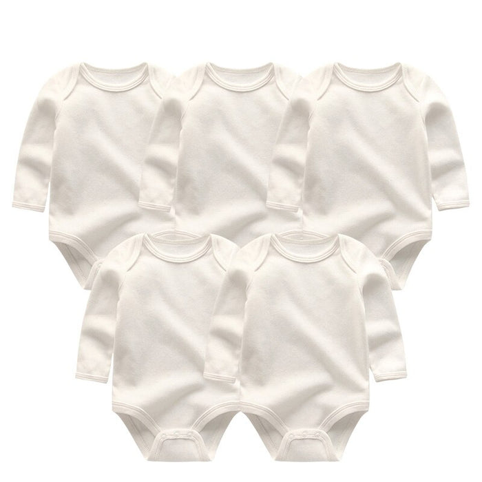 5 Pieces Solid Baby Clothes Set