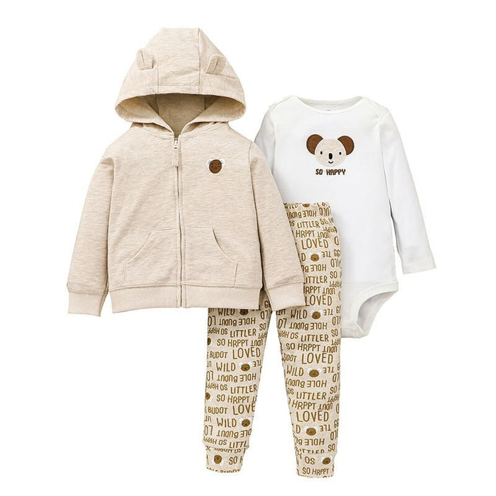 3Pcs Baby Girl Clothes Jumpsuit Set