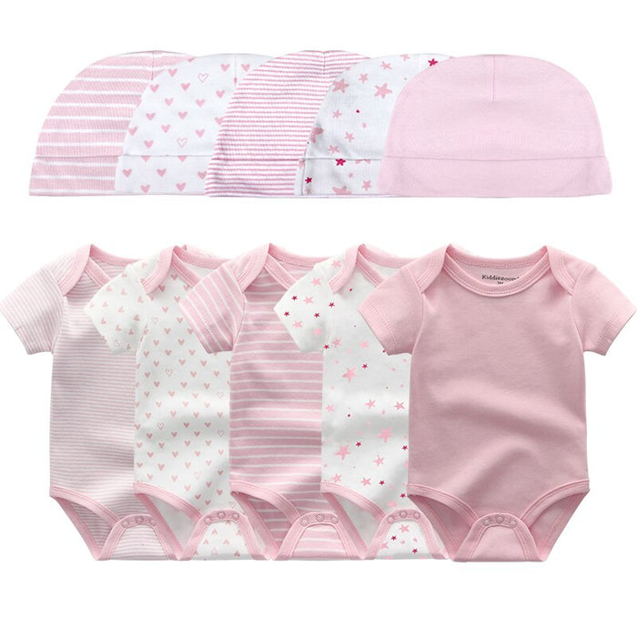 Newborn Baby 5 Piece Bodysuit Set