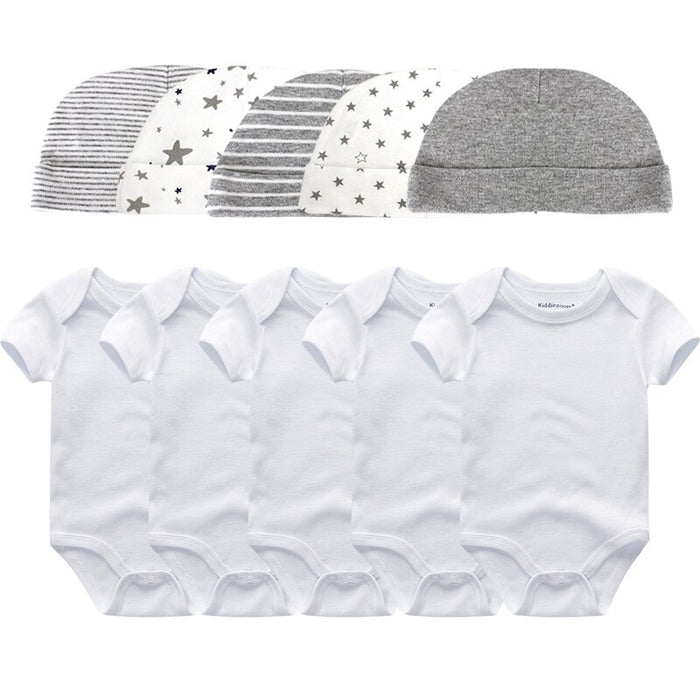 Newborn Baby 5 Piece Bodysuit Set