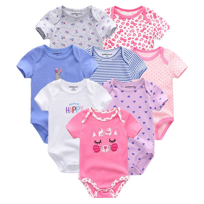 8 Pcs Baby Unisex Clothes Jumpsuit Set