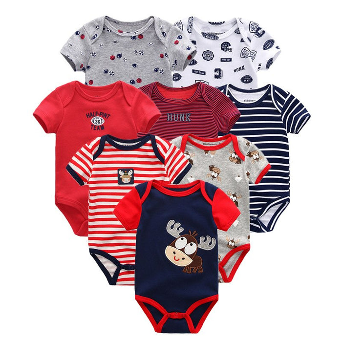 8 Pcs Baby Unisex Clothes Jumpsuit Set