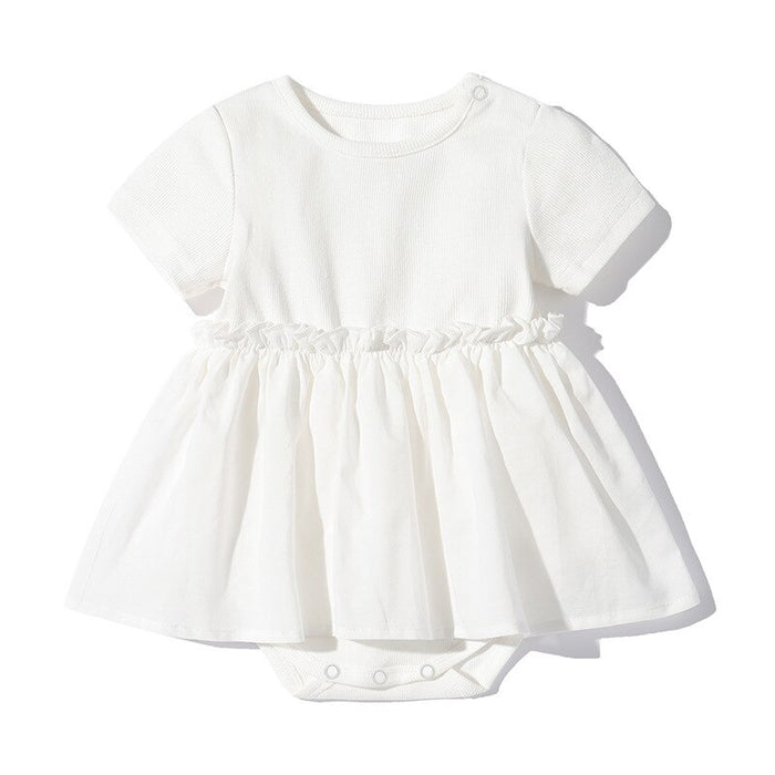 Baby Girl Short Sleeve Jumpsuit