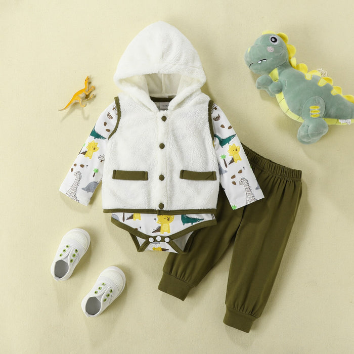 Dinosaur Print Baby Clothes Set