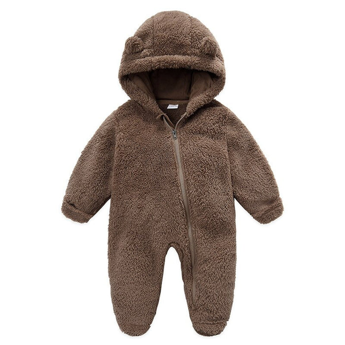 Unisex New Born Baby Hooded Romper