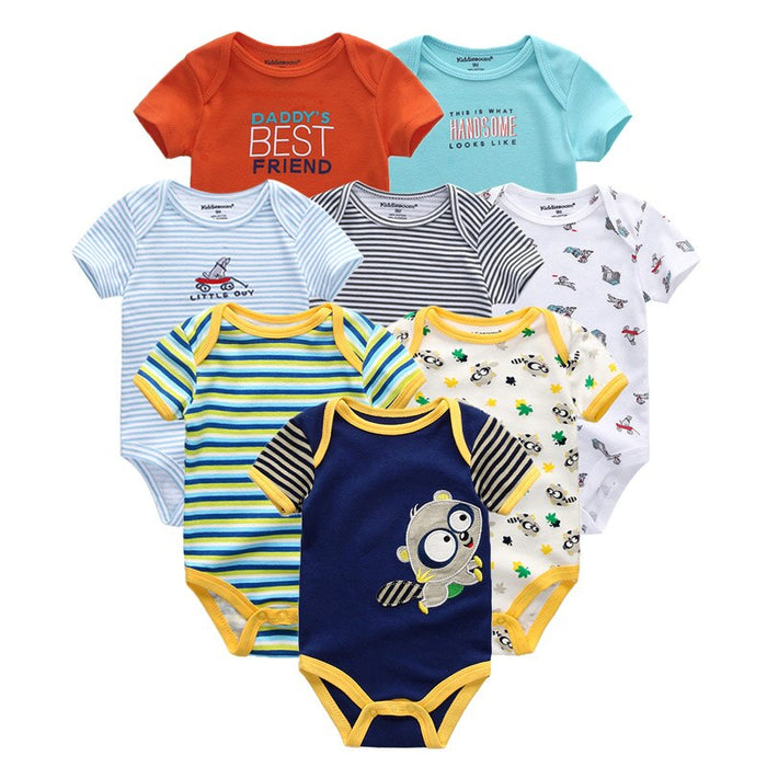 8 Pcs Baby Unisex Clothes Jumpsuit Set