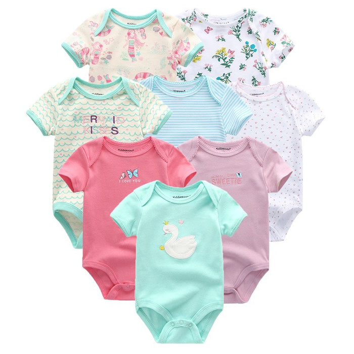 8 Pcs Baby Unisex Clothes Jumpsuit Set