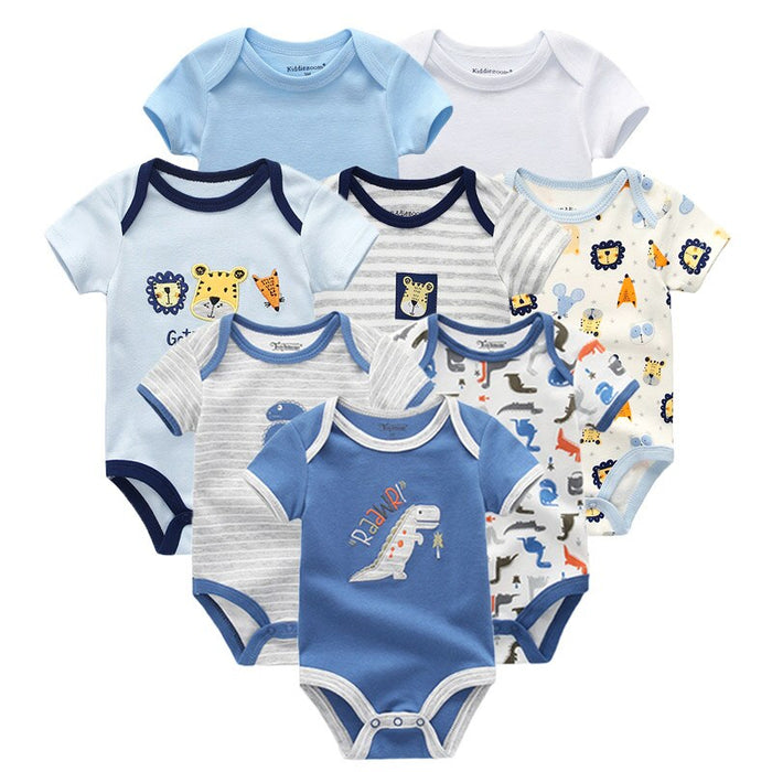 8 Pcs Baby Unisex Clothes Jumpsuit Set