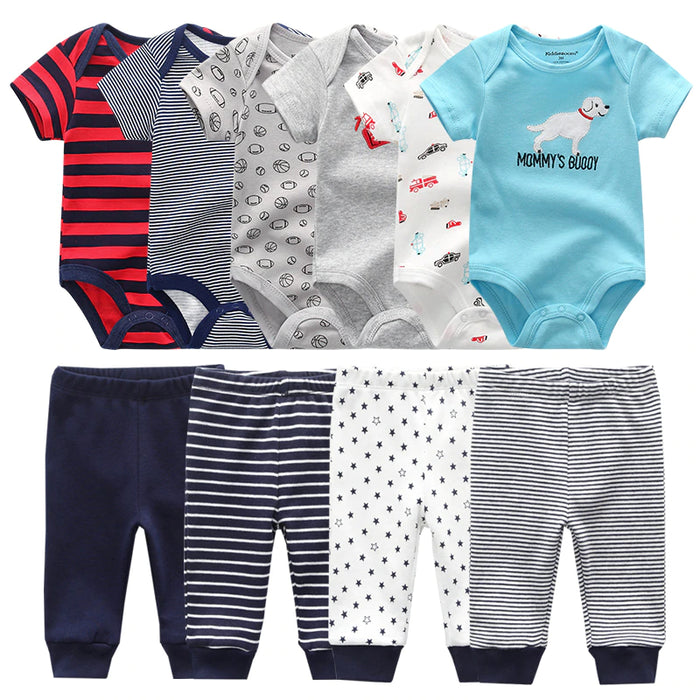 Baby 6Pc Bodysuit & 4 Pc Pant Set