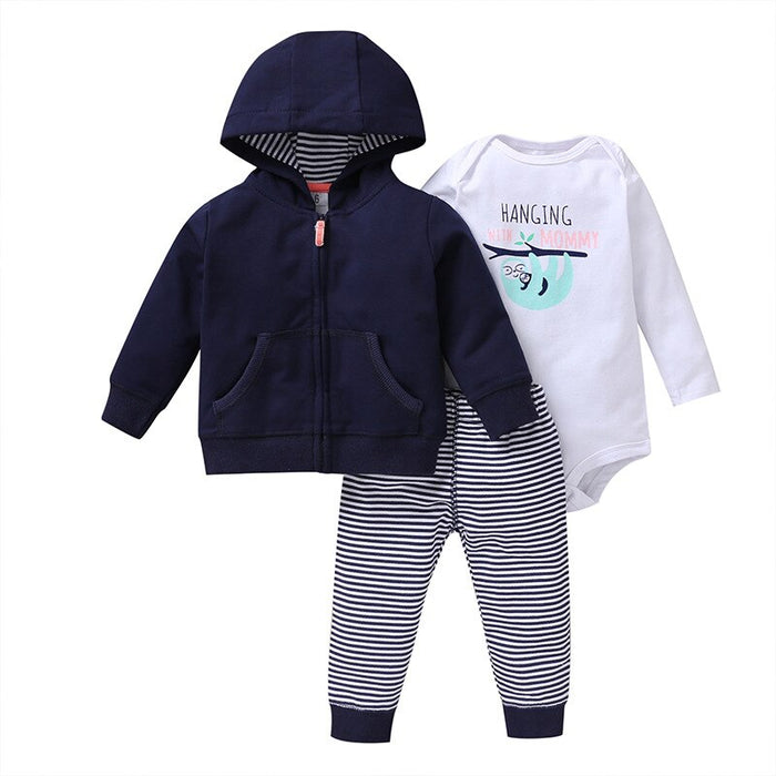 3Pcs Baby Girl Jumpsuit Clothes Set