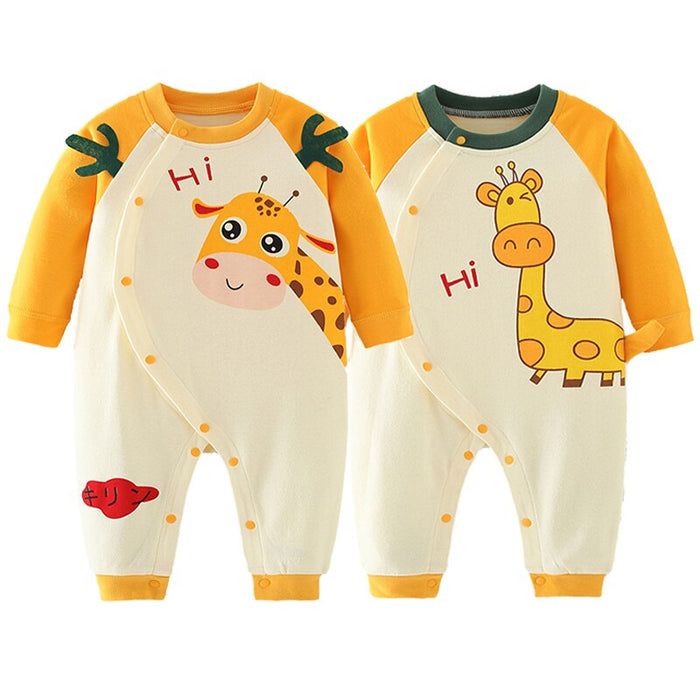 Giraffe Print Newborn Baby Romper Set