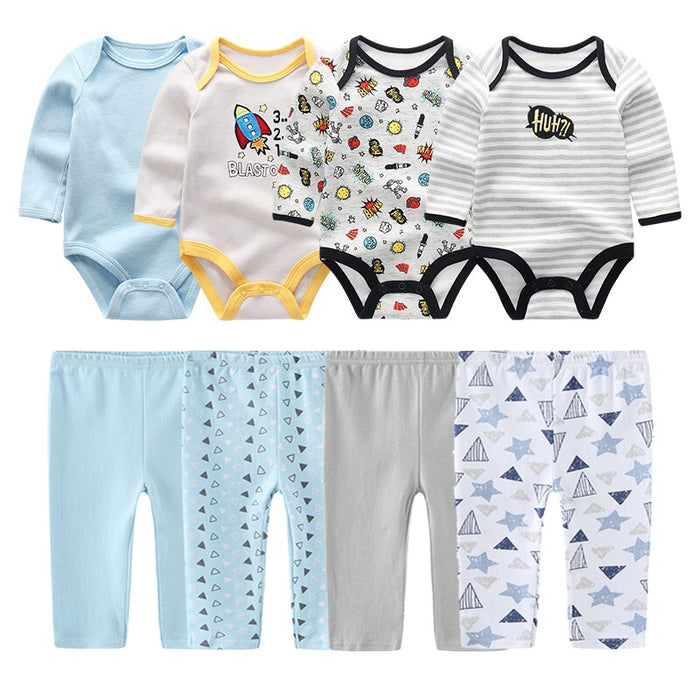 Baby 4 Piece Bodysuit & Pant Set