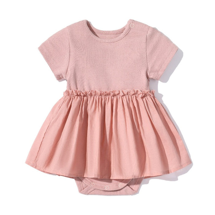 Baby Girl Short Sleeve Jumpsuit