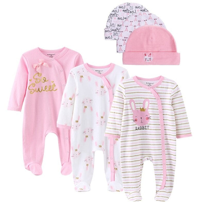 Newborn Romper With Hat Clothes Set