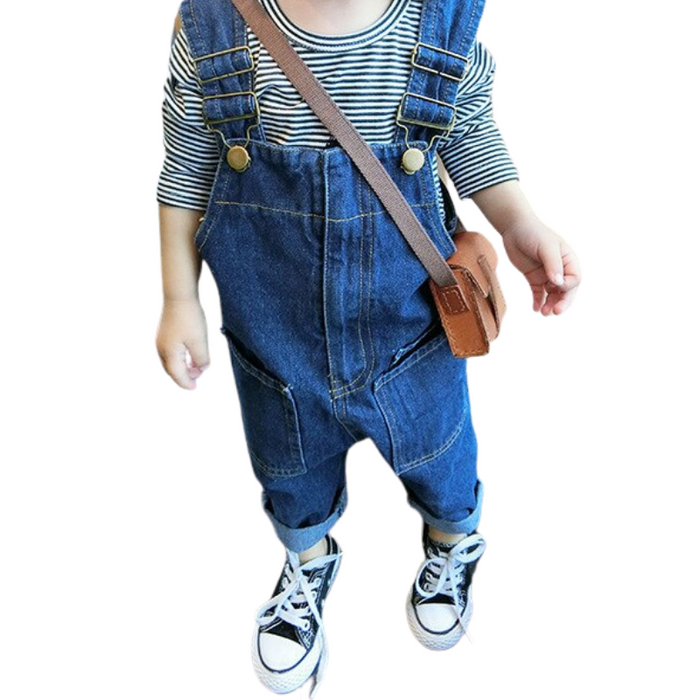 Solid Color Suspender Overalls