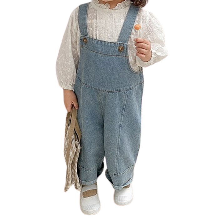 Solid Color Suspender Overalls