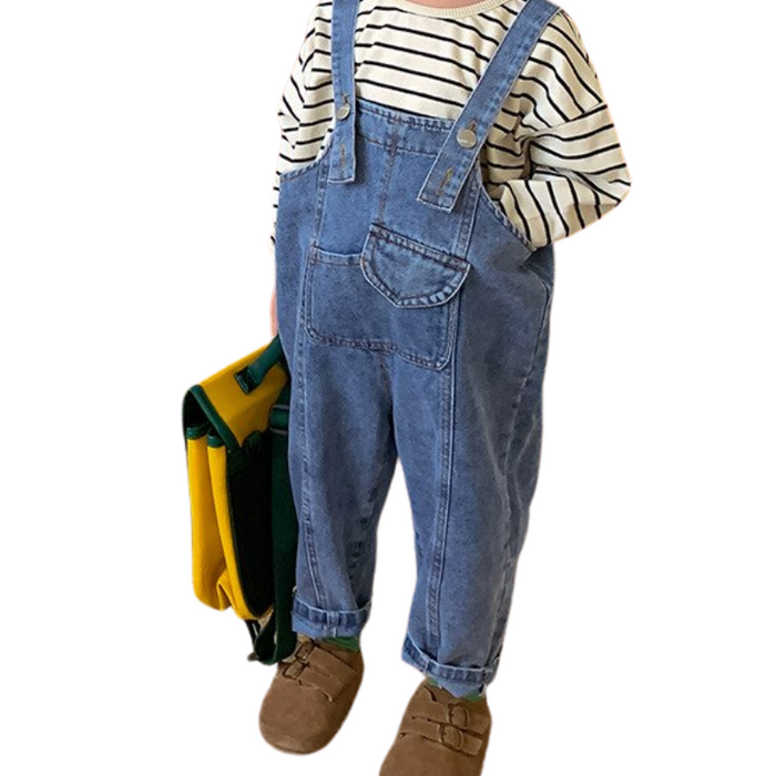 Solid Color Suspender Overalls