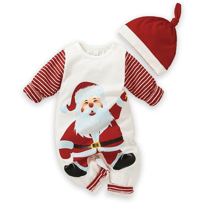 Christmas Baby Rompers With Hats