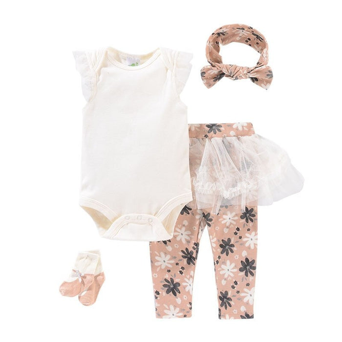 4 Pieces Baby Girl Clothes Set