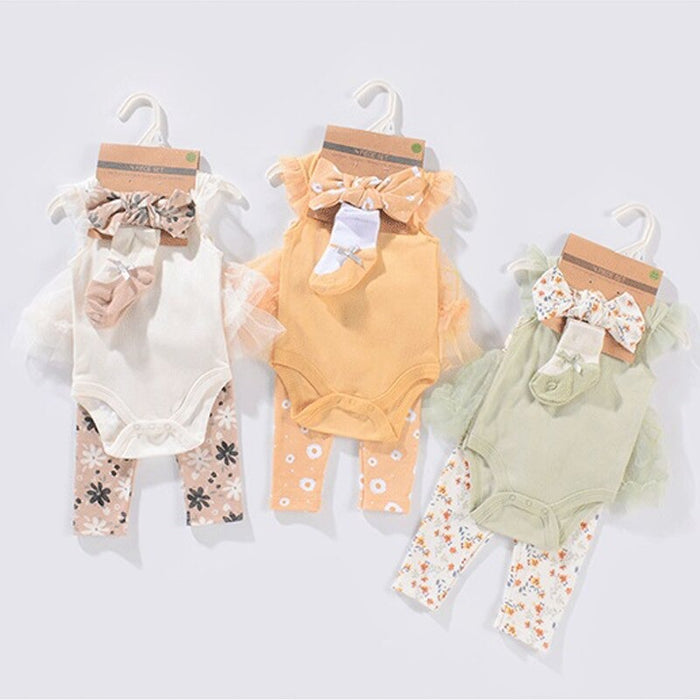 4 Pieces Baby Girl Clothes Set