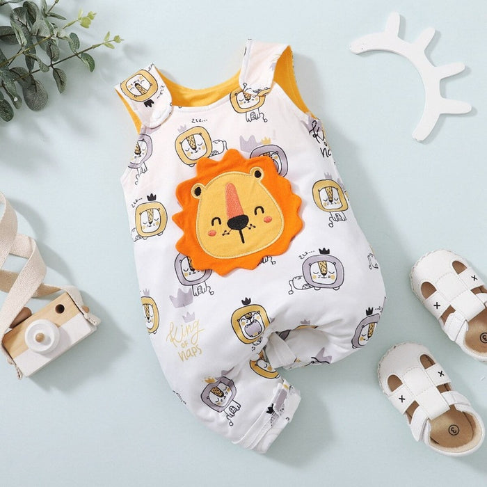 Unisex Baby Cartoon Pattern Romper