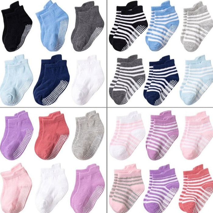 12 Pairs Of Casual Non Slip Breathable Baby Socks Set