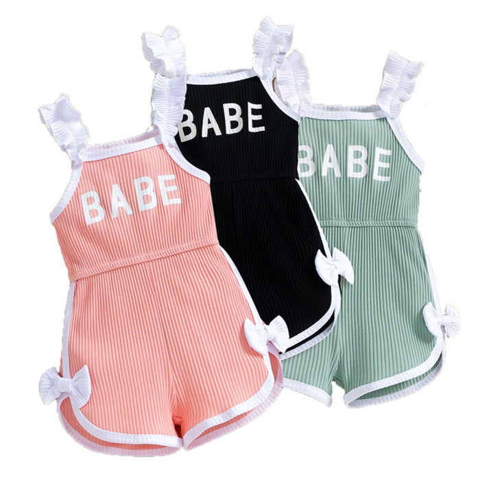 Summer Baby Girl Sling Romper Bodysuit