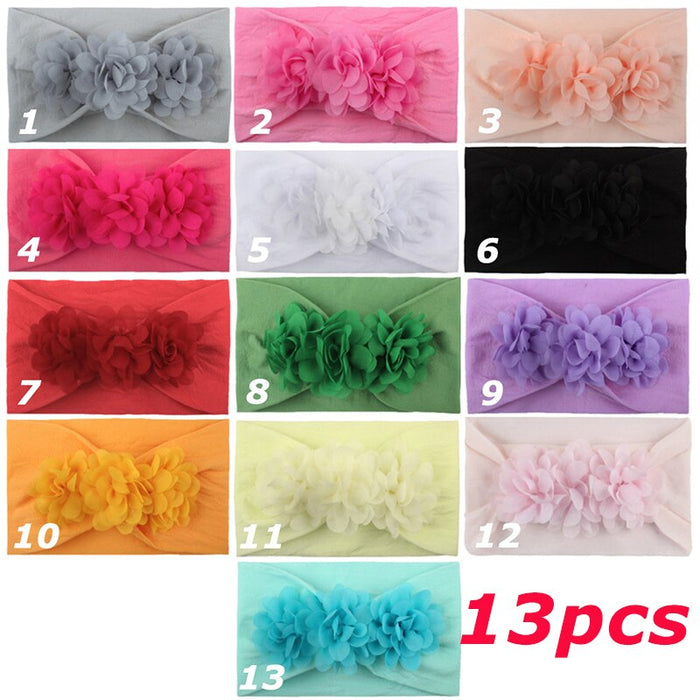 13 Piece Of Flowers Headband For Girls