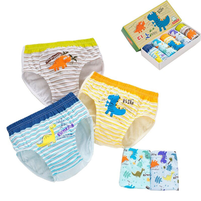 5Pcs Cartoon Print Soft Underpants For Kids