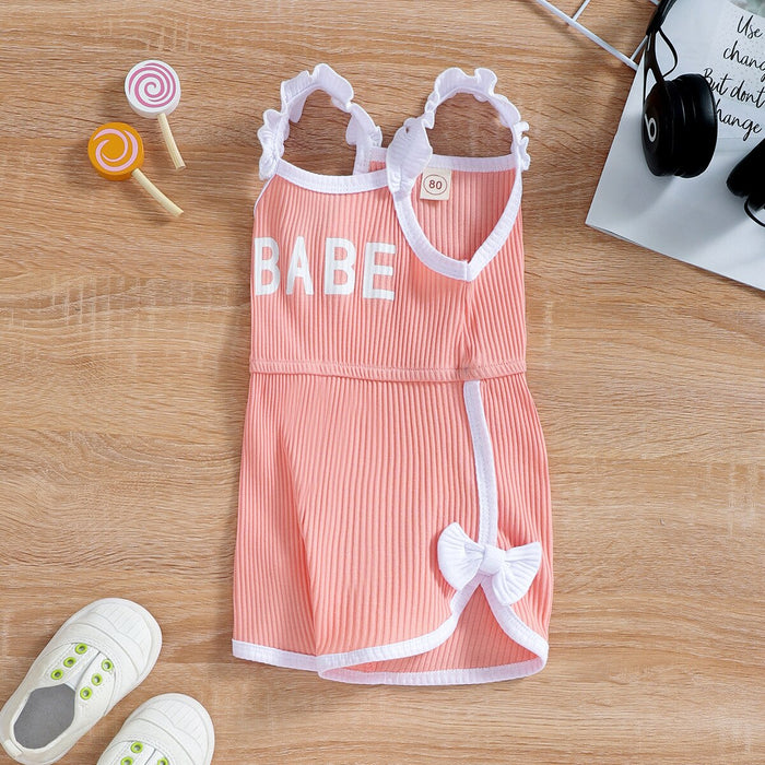 Summer Baby Girl Sling Romper Bodysuit