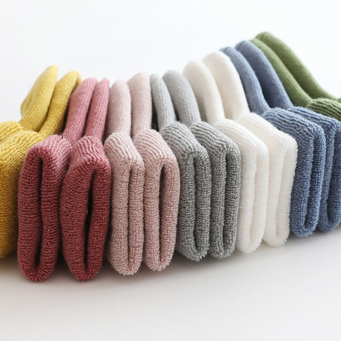 3 Pairs Of Winter Warm Thick Kids Cotton Socks