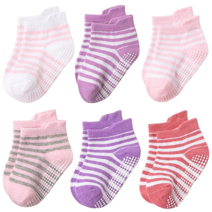 12 Pairs Of Casual Non Slip Breathable Baby Socks Set